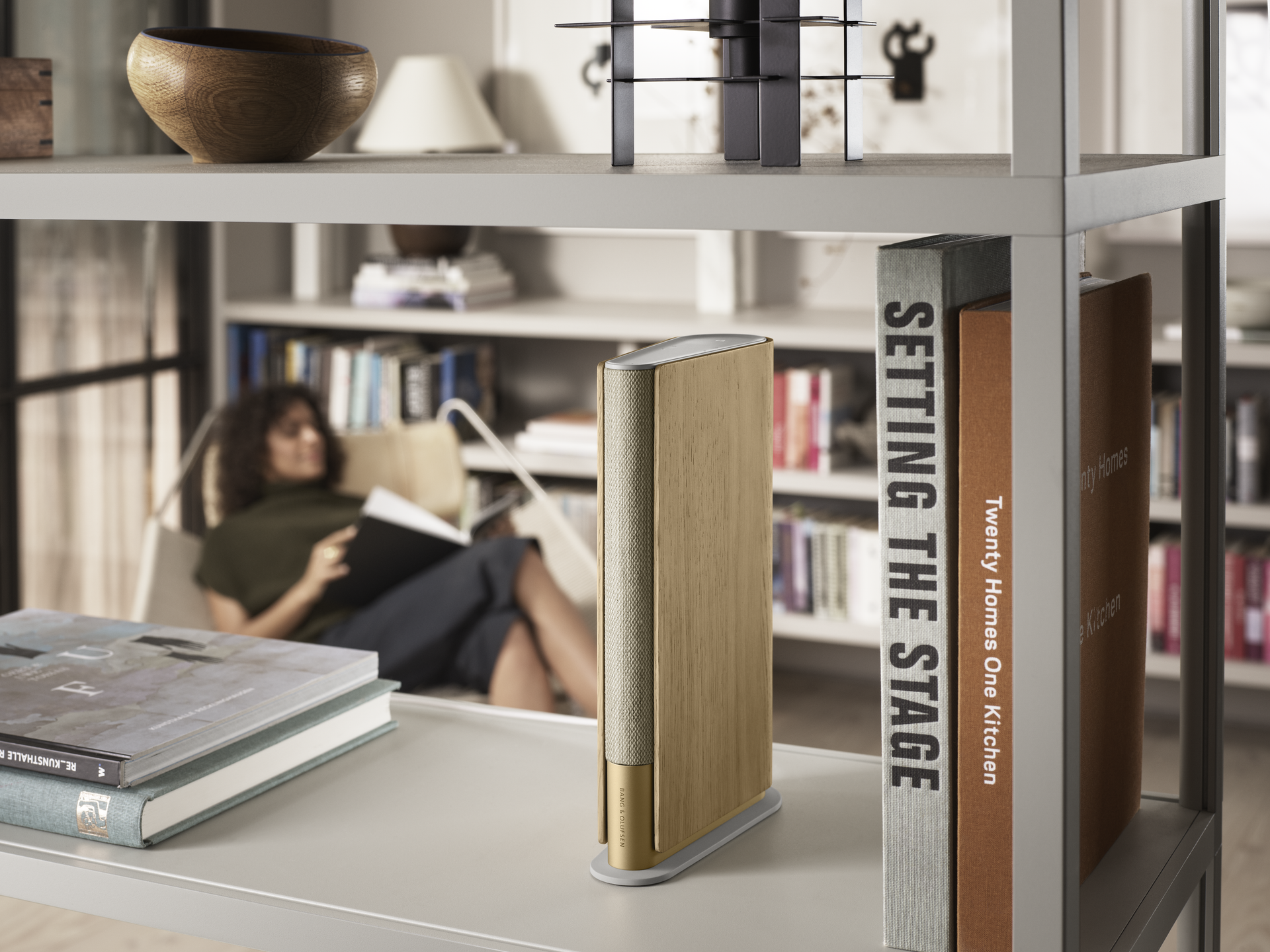 Bang & Olufsen’s new Beosound Emerge is a slim, book-inspired home speaker