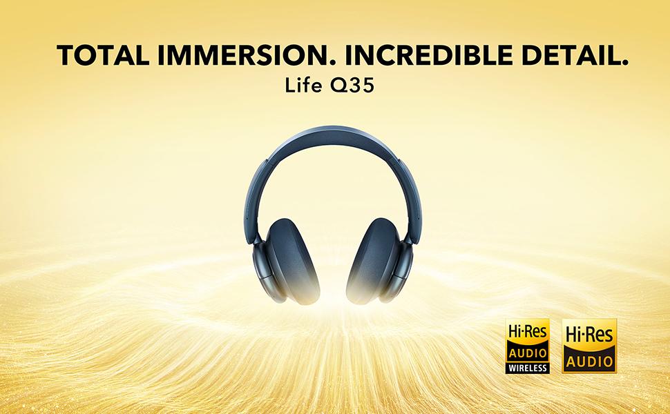 Soundcore Life Q35 are hi-res, noise cancelling, over-ear headphones at under $130