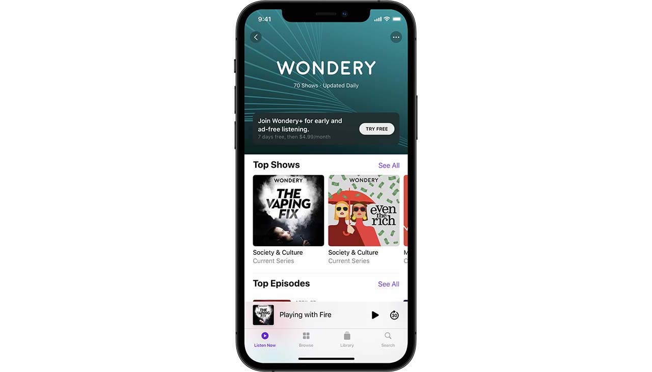 Amazon-owned Wondery will launch ad-free shows on Apple Podcasts Subscriptions