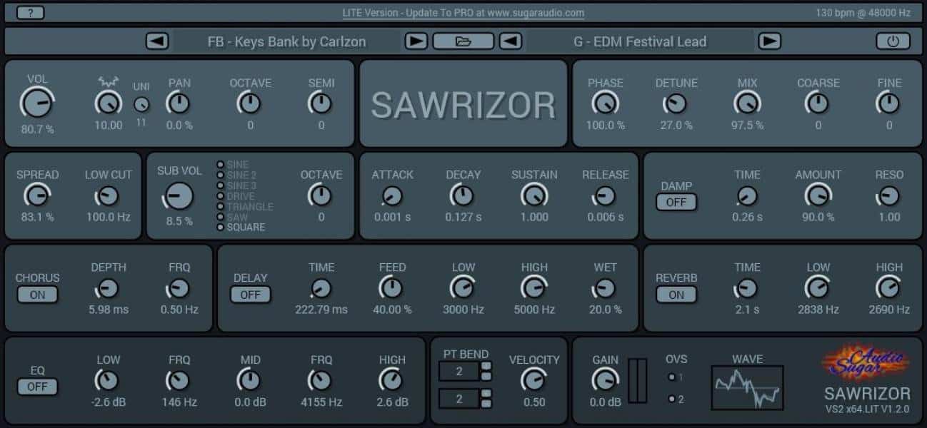 Keys Magazine releases Sawrizor Lite free synth plugin