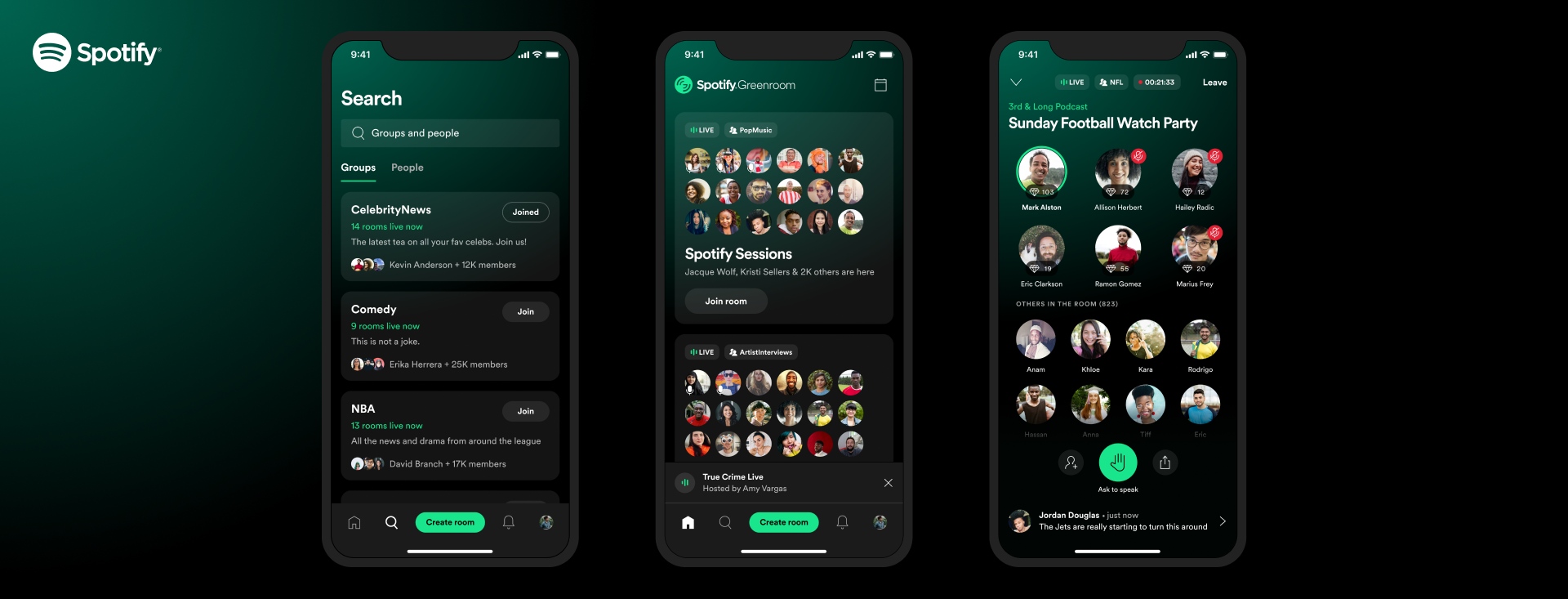 Spotify launch Greenroom – their Clubhouse competitor