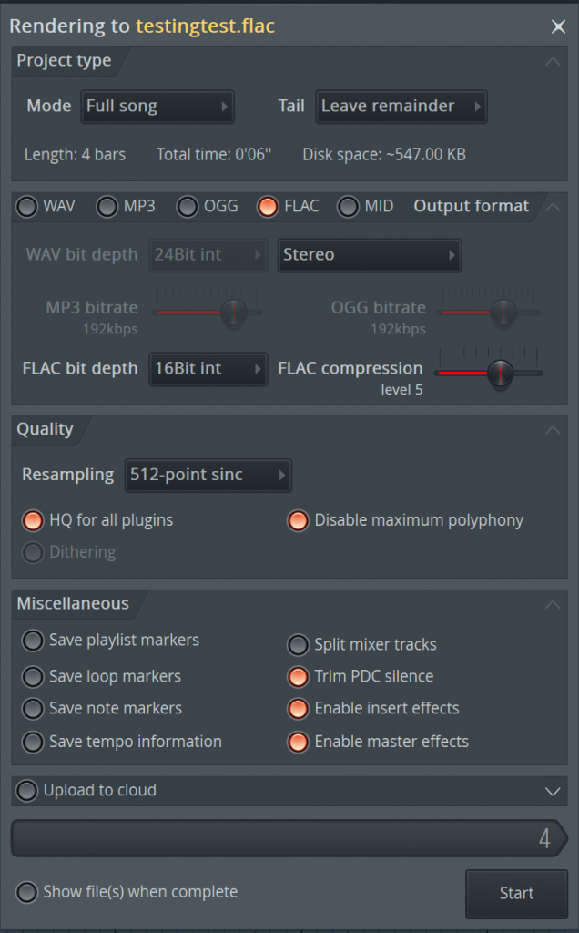 fl studio could not save to the file