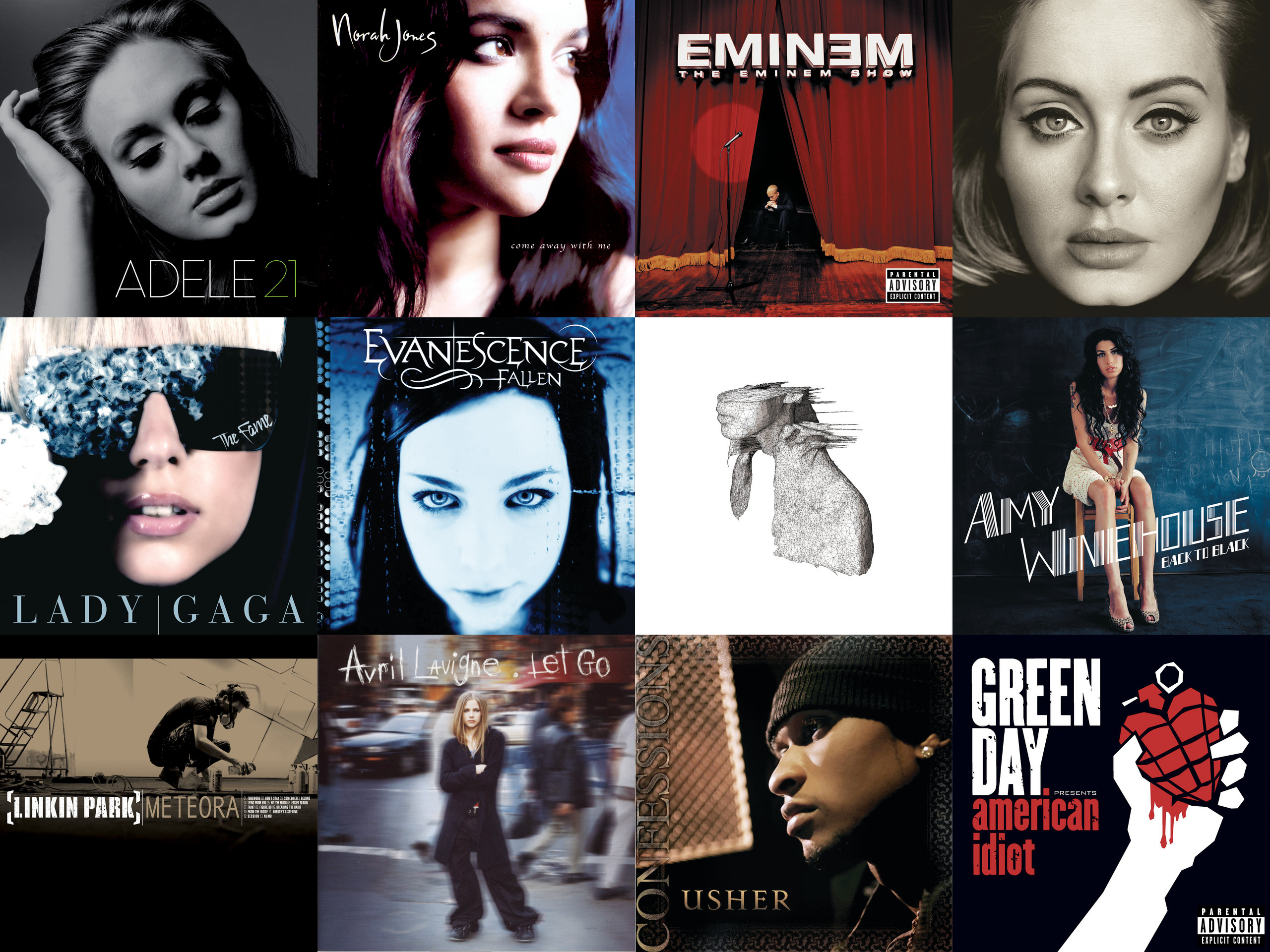 Top 12 best-selling albums of the 21st century