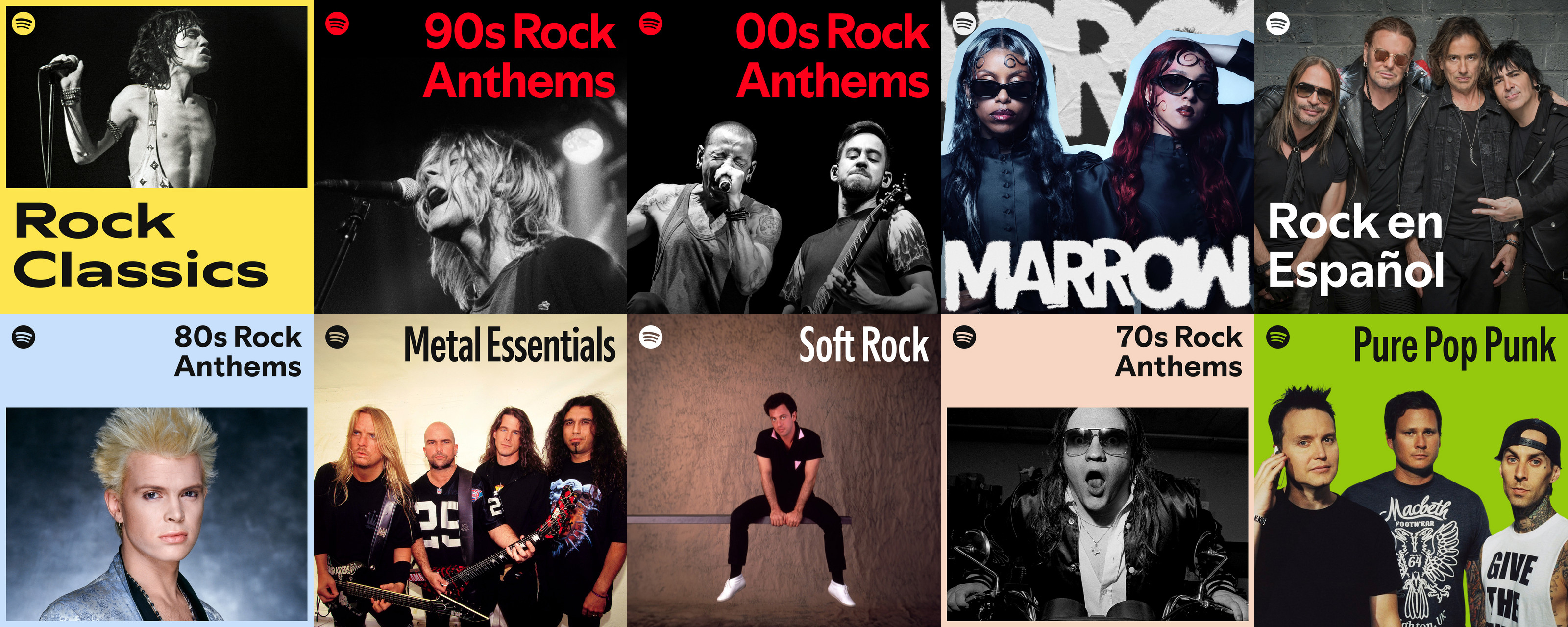 The biggest rock playlists on Spotify in 2025