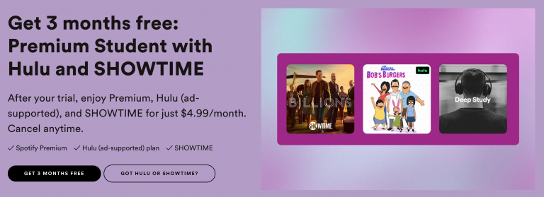 How to get Hulu and SHOWTIME for free with Spotify Premium - RouteNote Blog