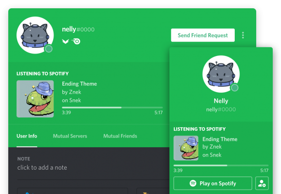 Discord and Spotify