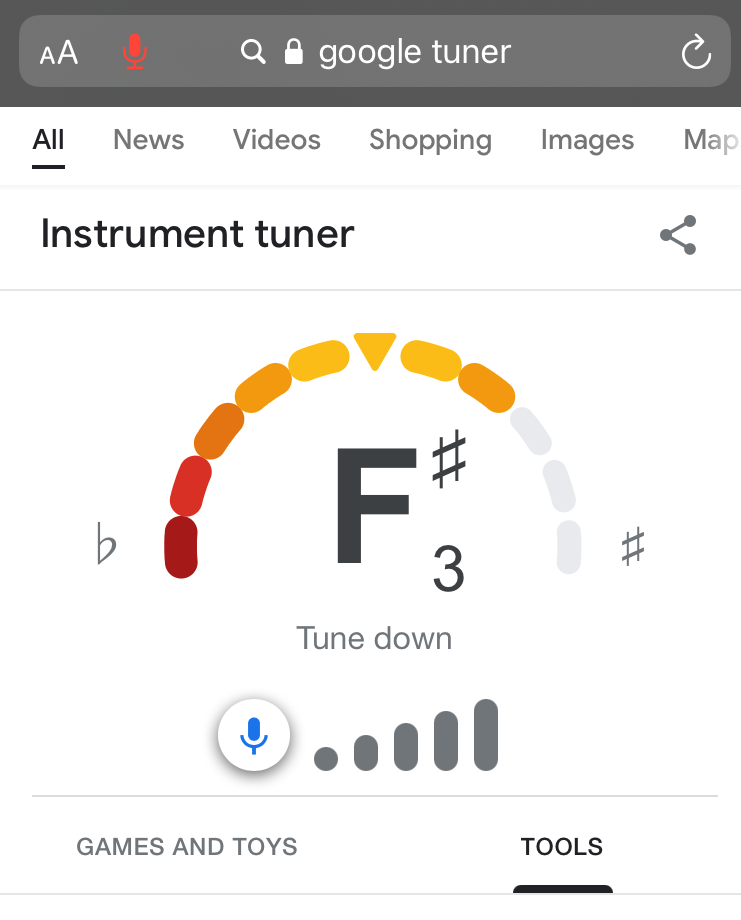 ok google guitar tuner