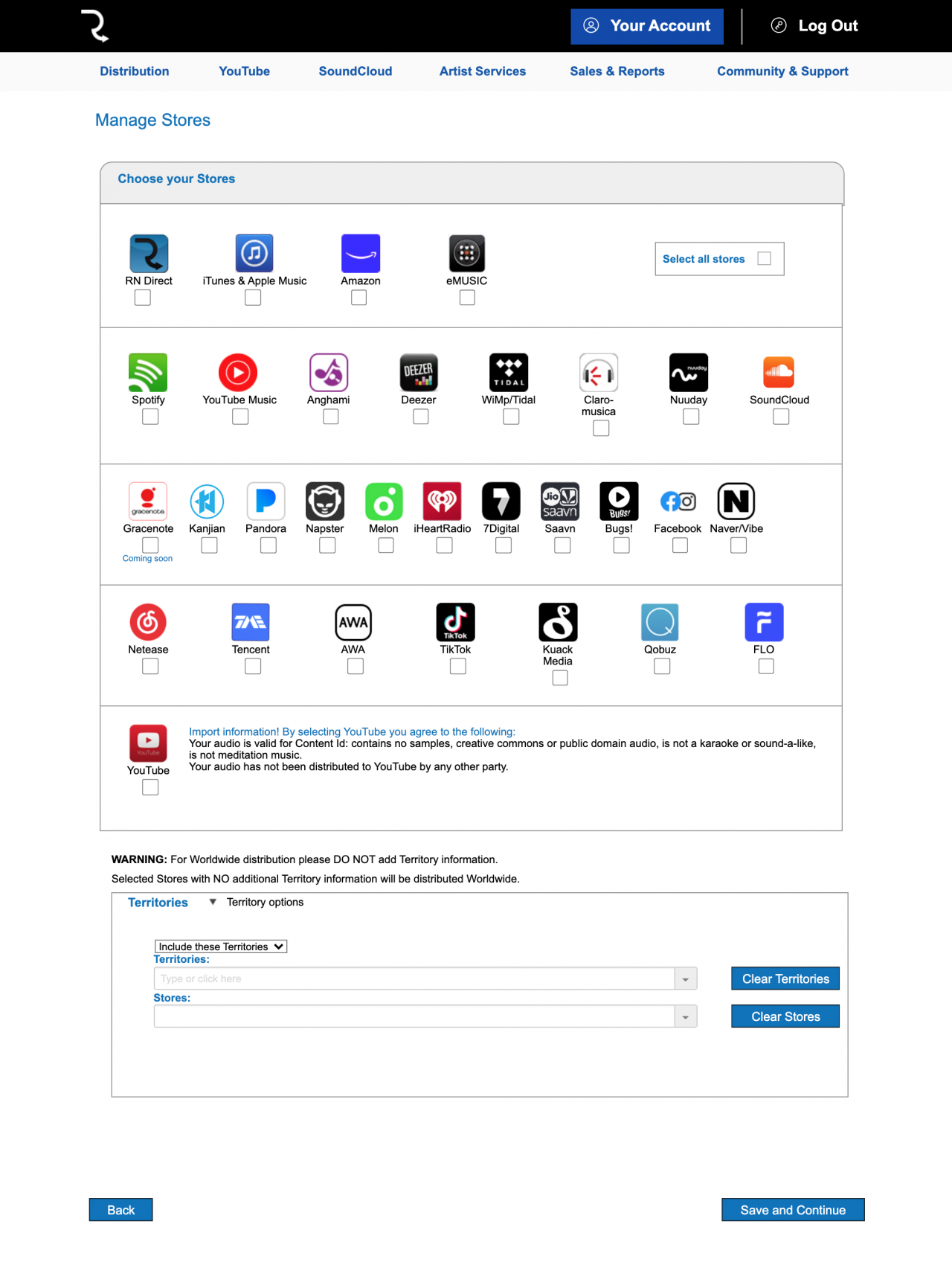 Worldwide Or Regional Distribution You Choose Where To Send Your Music With Routenote 5640