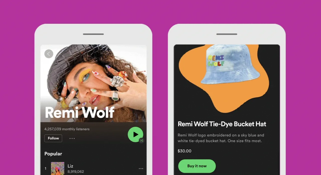 Sell merch on your artist page with Shopify now on Spotify for Artists
