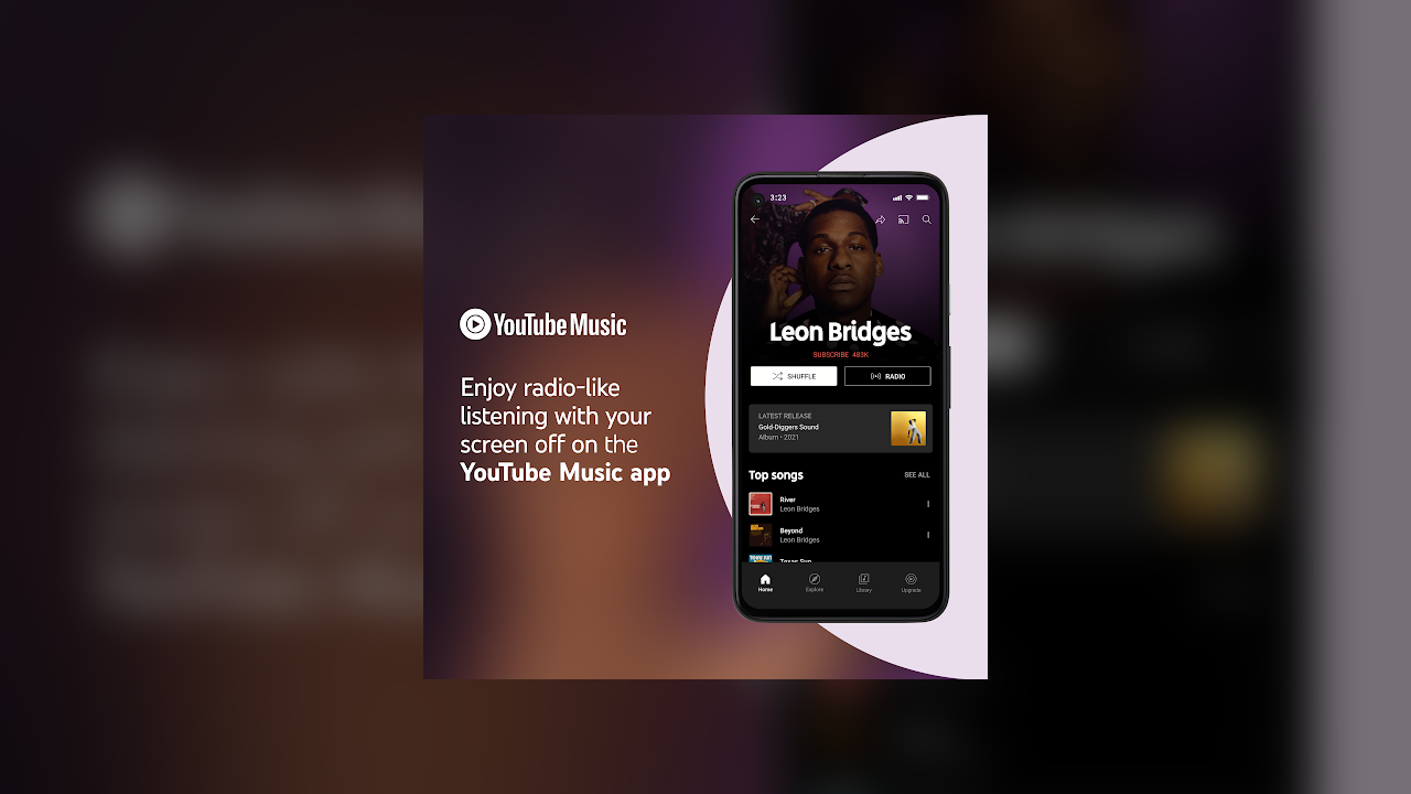 YouTube Music background listening