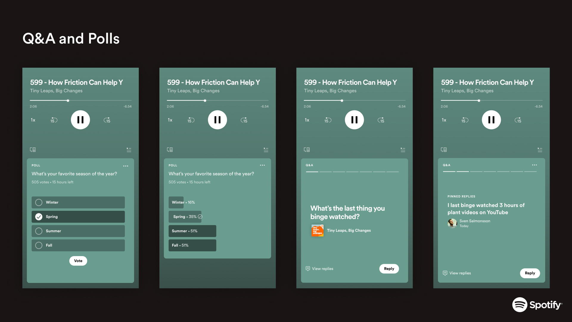Interactive podcasts come to Spotify with podcast Q&A and Polls