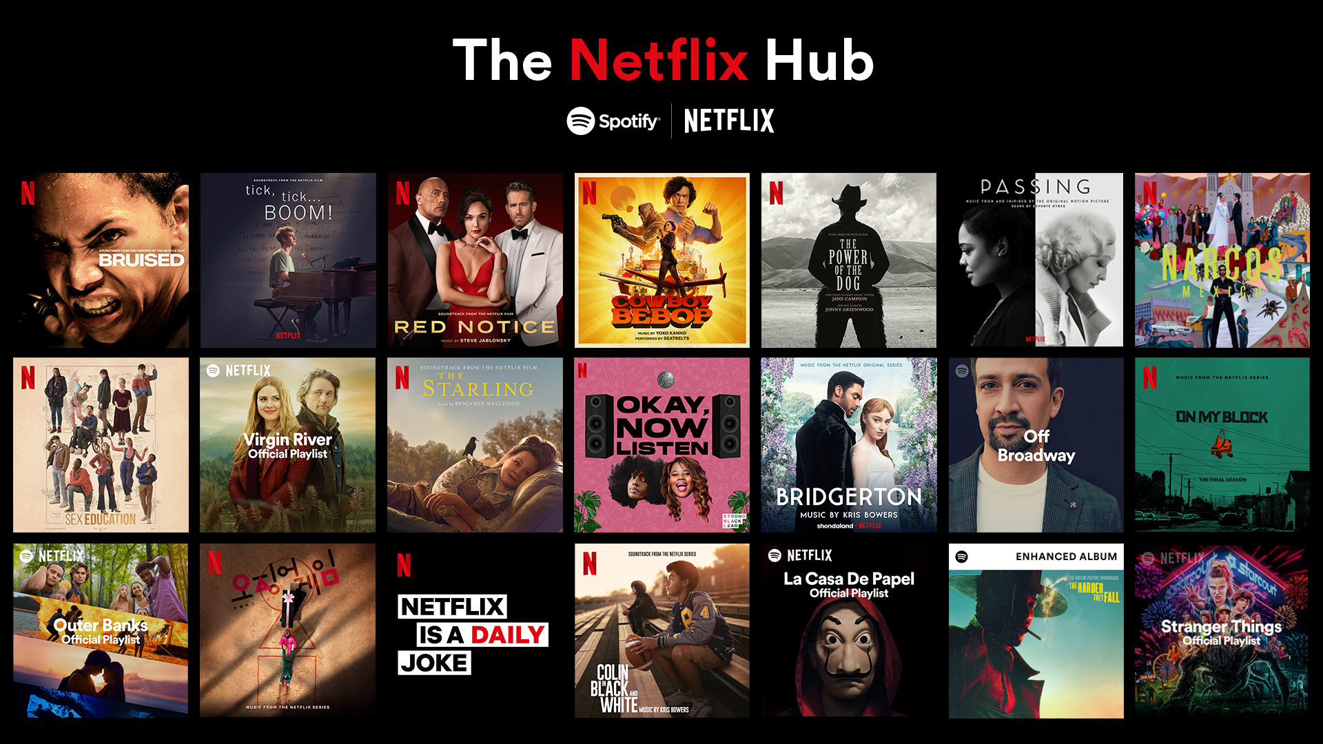 Spotify partner with Netflix to launch a hub full of playlists, soundtracks and podcasts around your favourite series and films