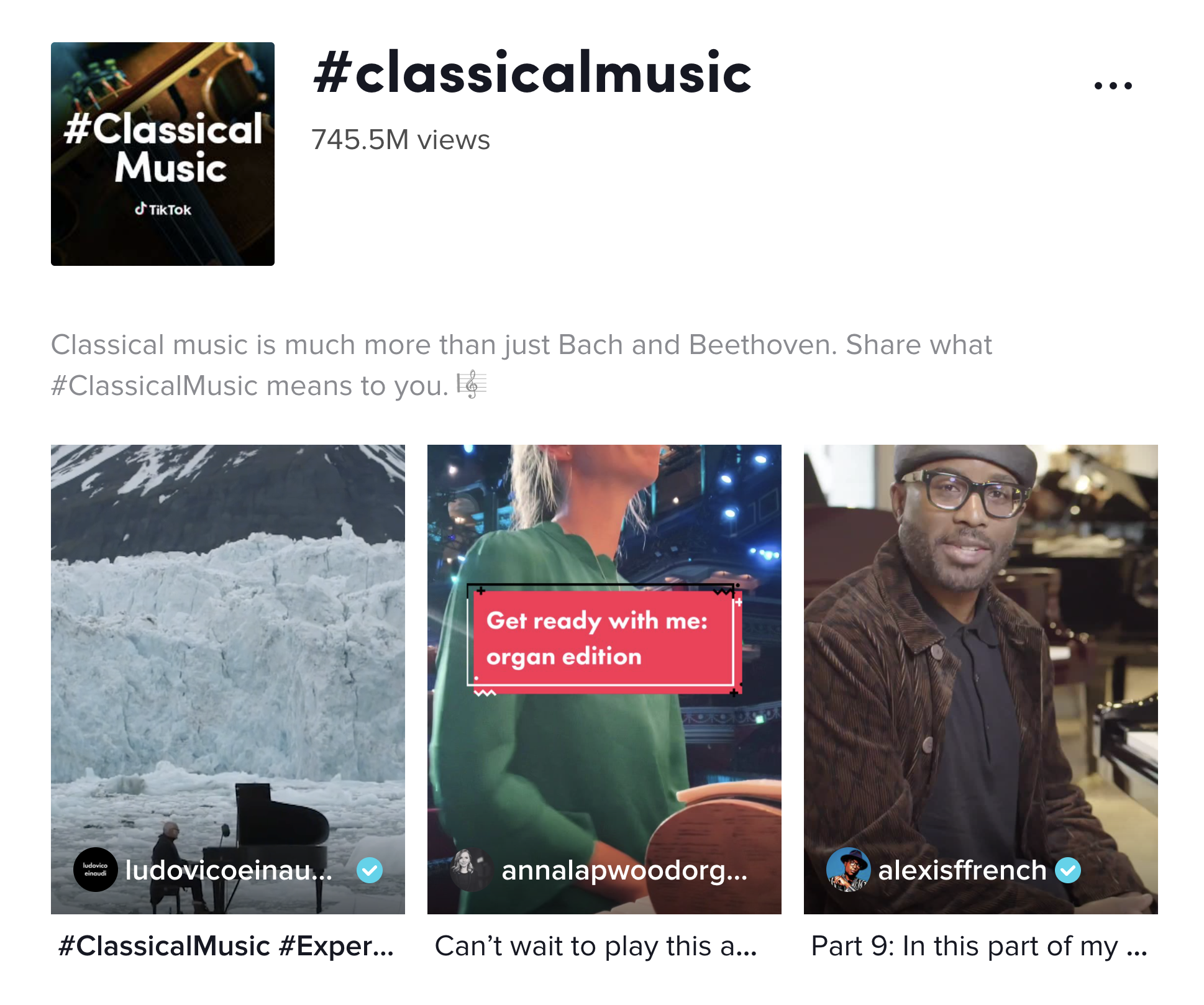 #ClassicalMusic is trending on TikTok with over 745 million views