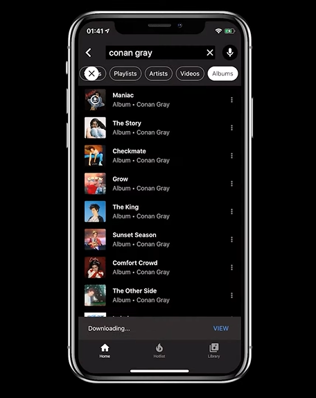 Download music to listen offline with  Music (Android