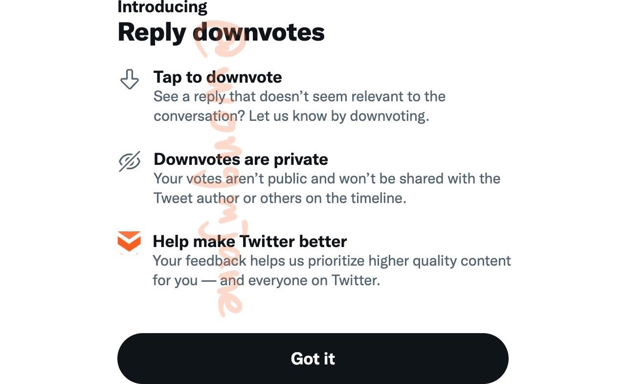 Twitter seem ready to launch ‘reply downvotes’ with an introduction screen found