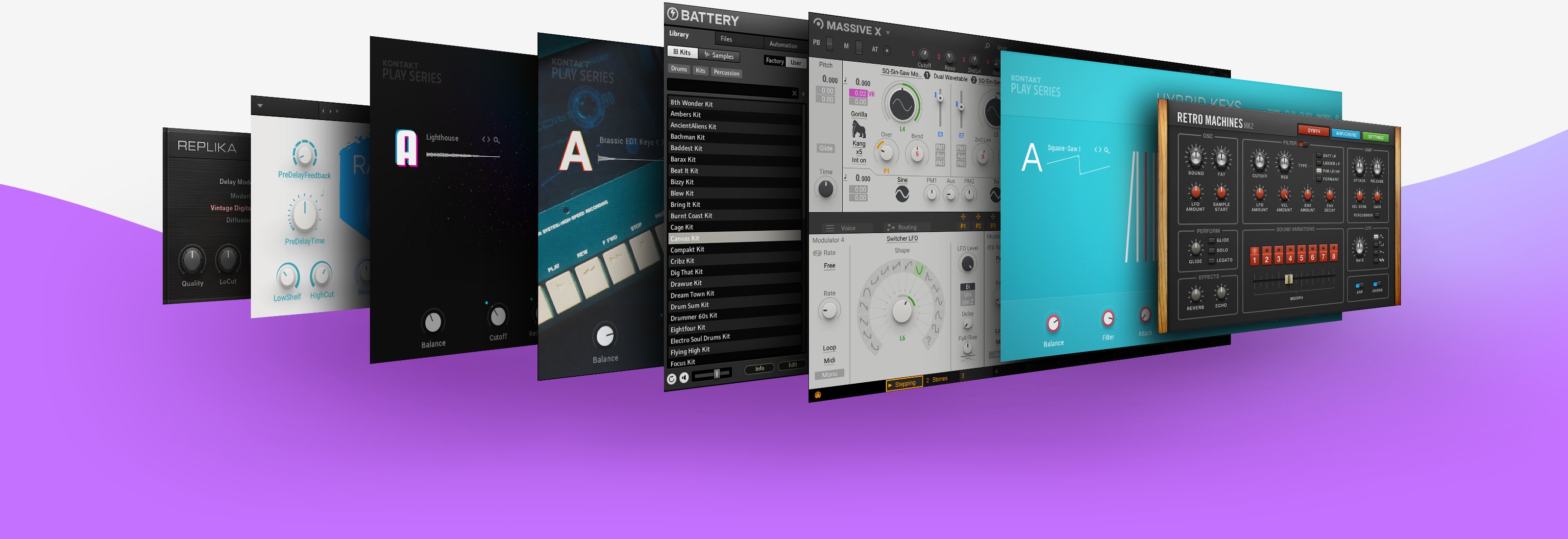 All of the sounds, synths, samplers and effects you need for $9.99/month with KOMPLETE NOW
