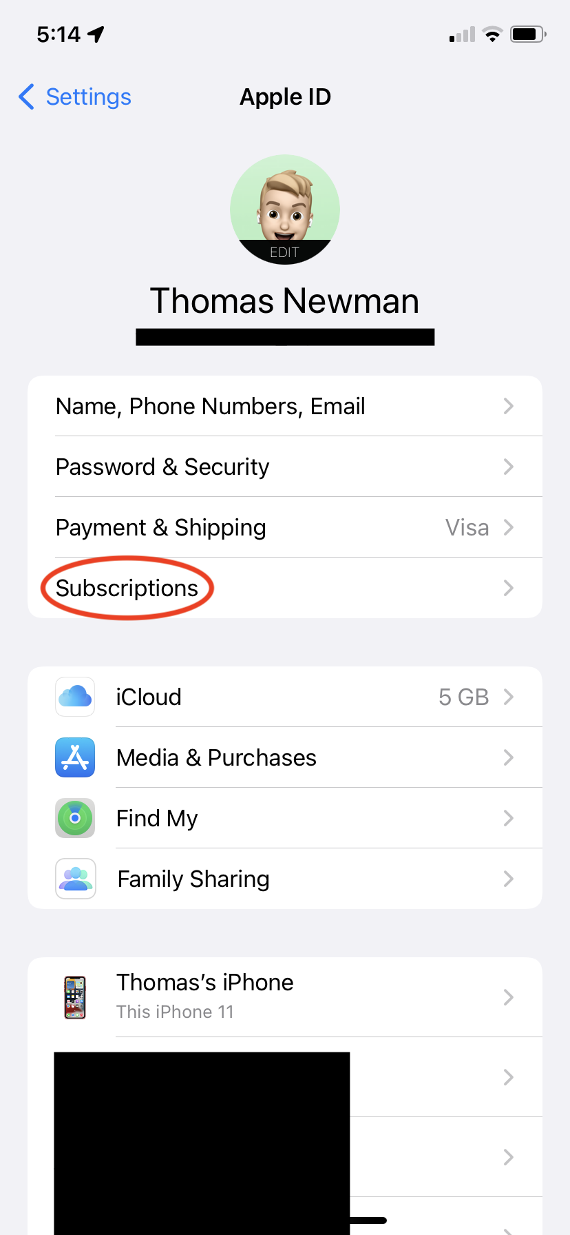 How to switch subscription type on iPhone step 2