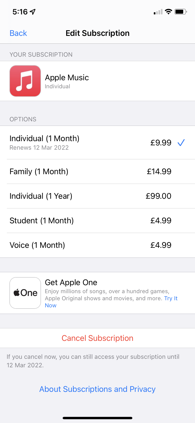 How to switch subscription type on iPhone step 4