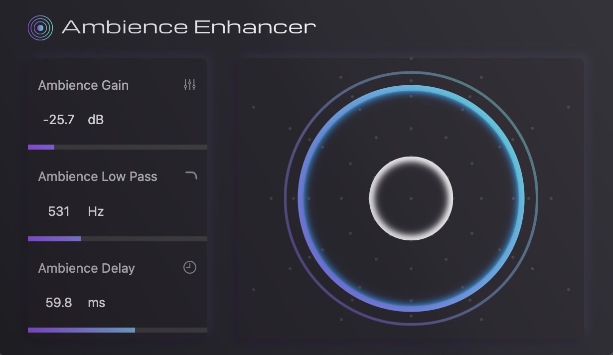 Ambience Enhancer Lite's sleek interface