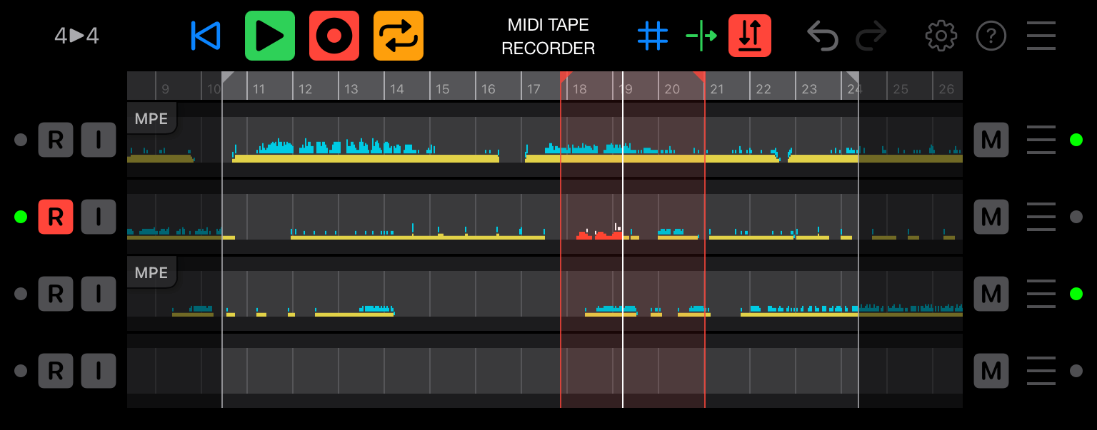 MIDI Tape Recorder is a free Mac, iPhone and iPad plugin that takes a different approach towards MIDI recording