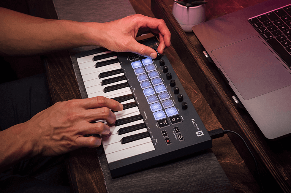 FLkey Mini features 25 mini keys that Novation states are its “best mini keys to date”. This smaller model will fit into your backpack or a cramped desk, so it's ideal for the on-the-go producer. 