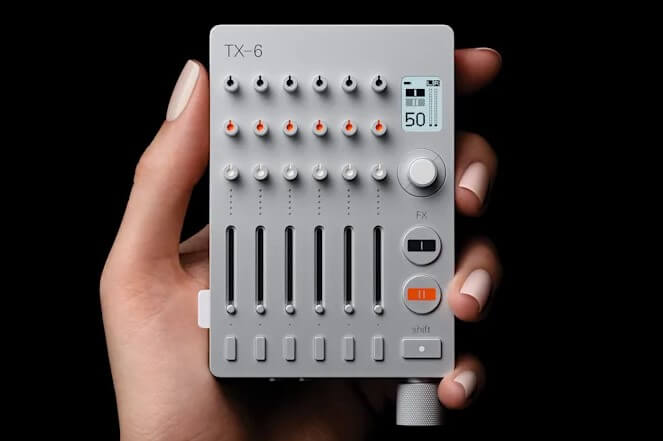 The Teenage Engineering TX-6 handheld mixer: packing more than a punch