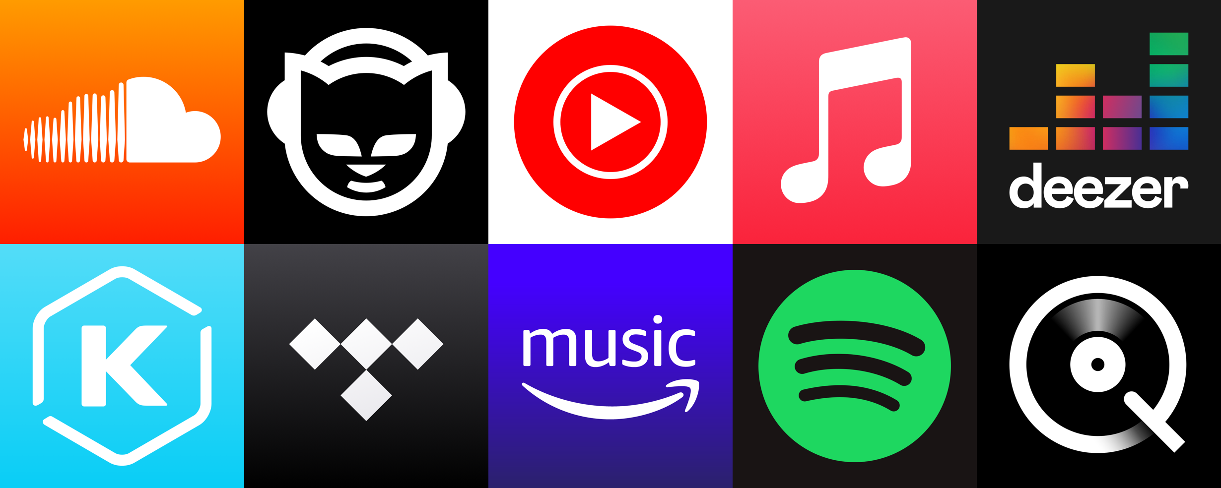 Top 10 streaming services with the most tracks in 2023