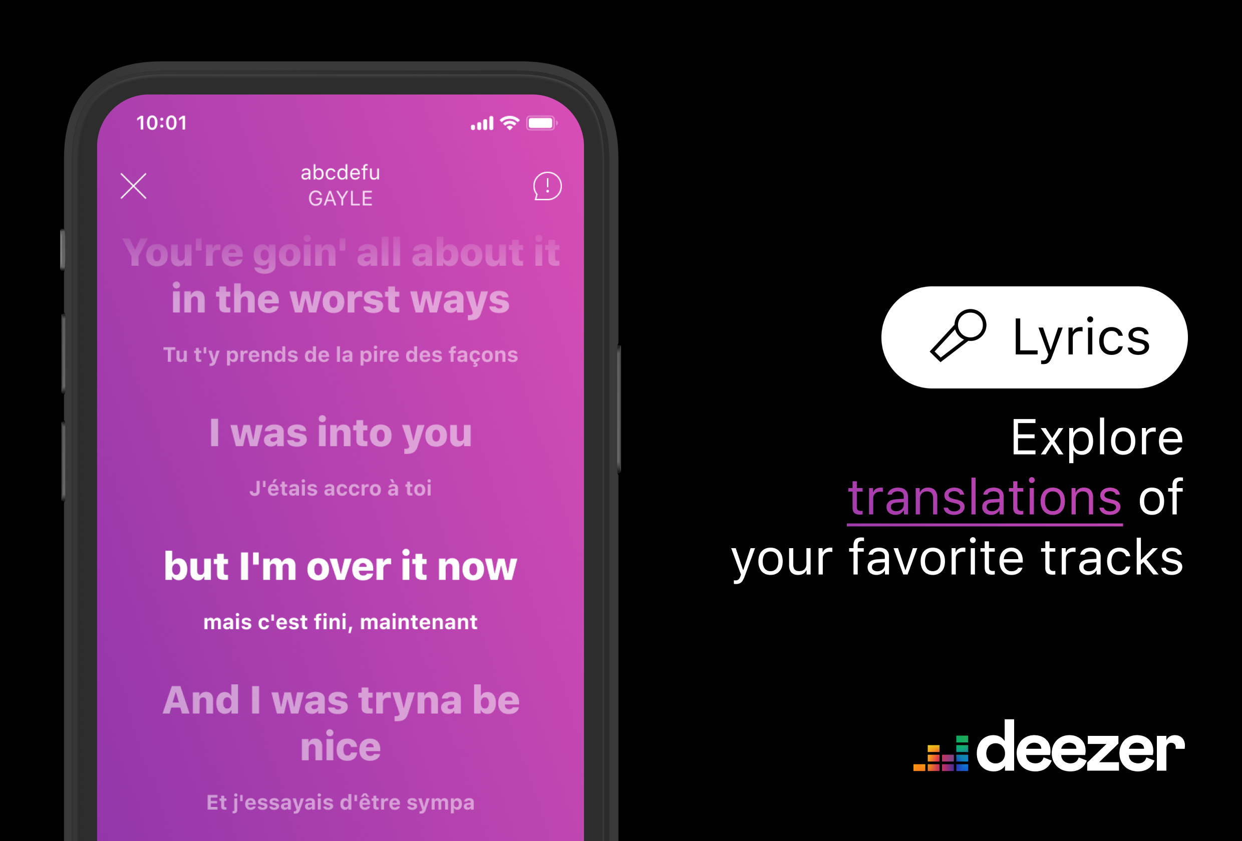 How to see lyrics on Deezer in different languages