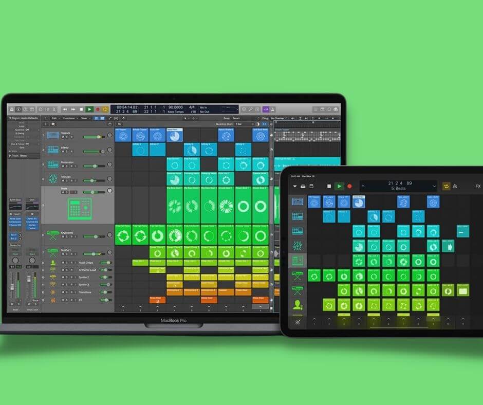 You can use Apple Logic Pro across your iOS devices for full home studio flexibility.
