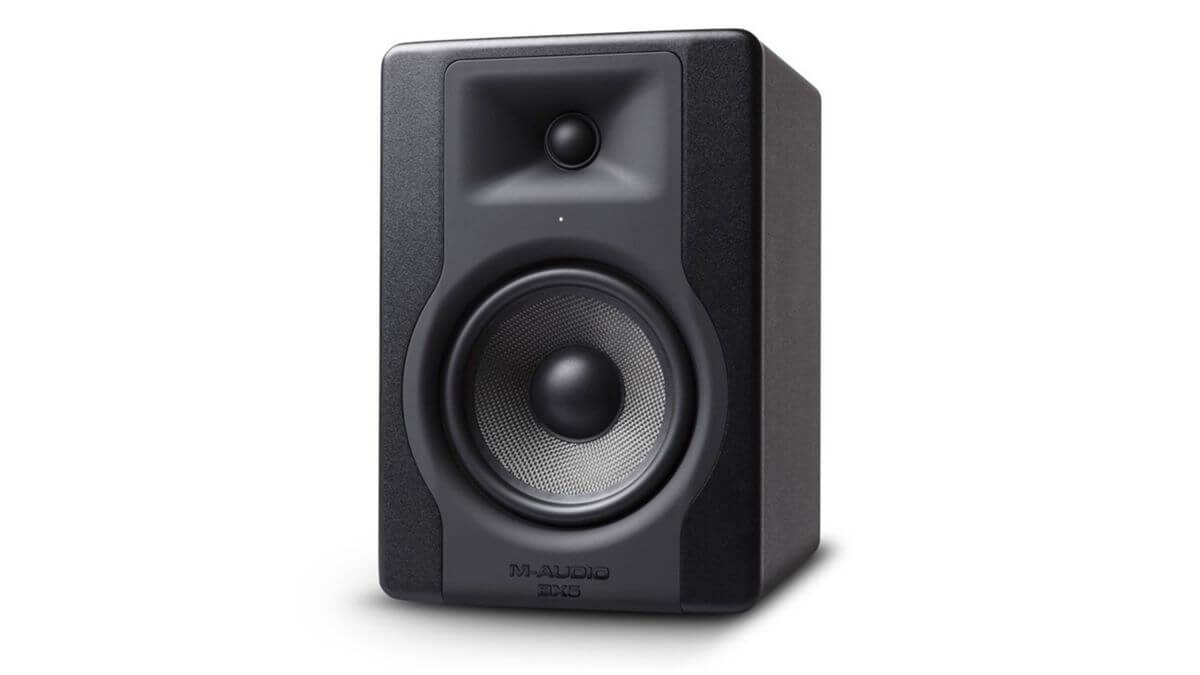The M-Audio BX5 D3 studio monitors are the best affordable reference monitors.