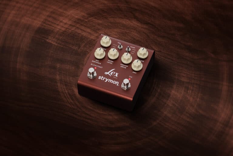 Strymon's next gen Lex emulates a complete rotary speaker system with a low-frequency bass rotor, a rotating treble horn, a tube-driven amplifier, finely tuned microphone placement, and all the complex sonic interactions between these elements.