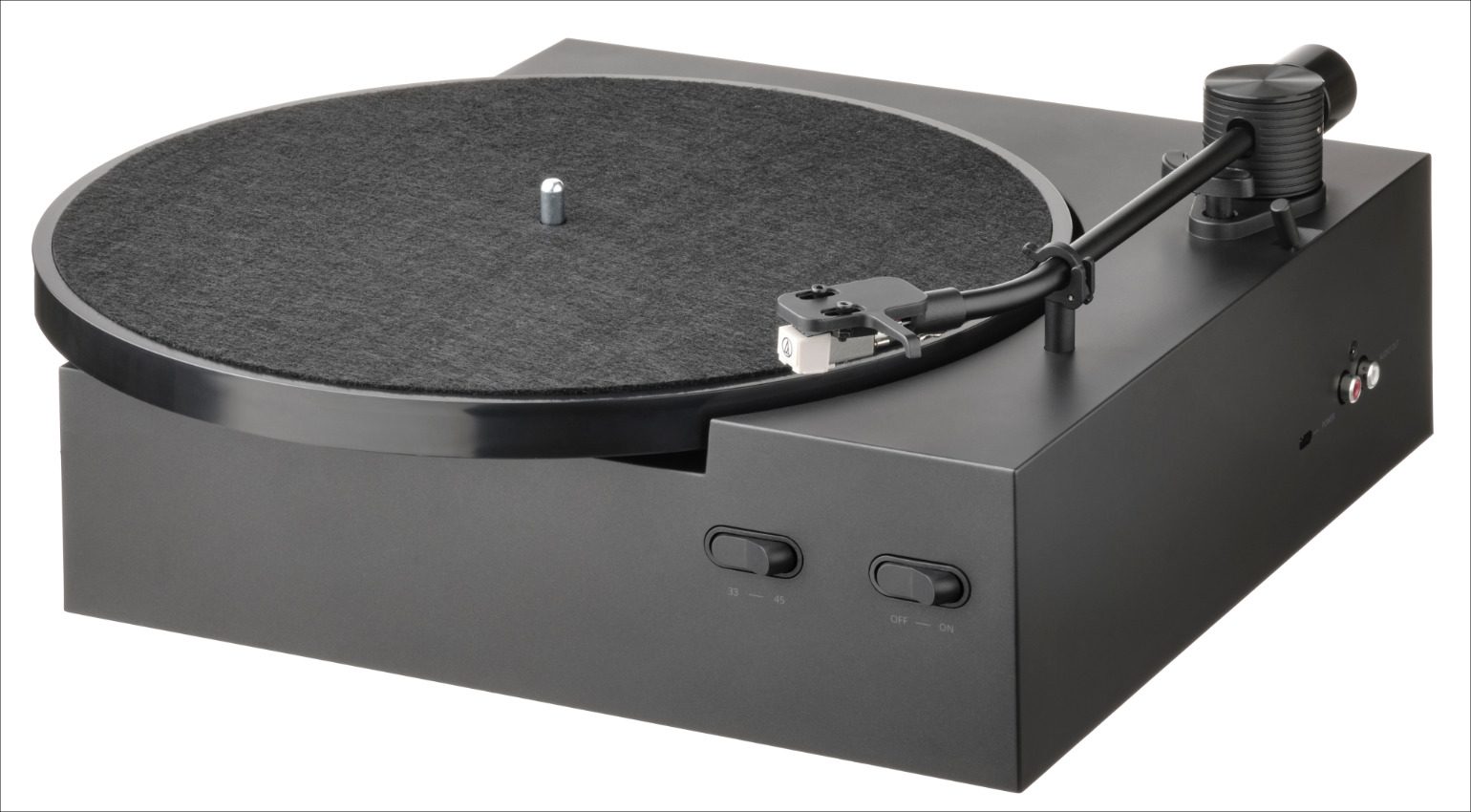 The OBEGRÄNSAD record player is compatible with the IKEA ENEBY Bluetooth speaker.