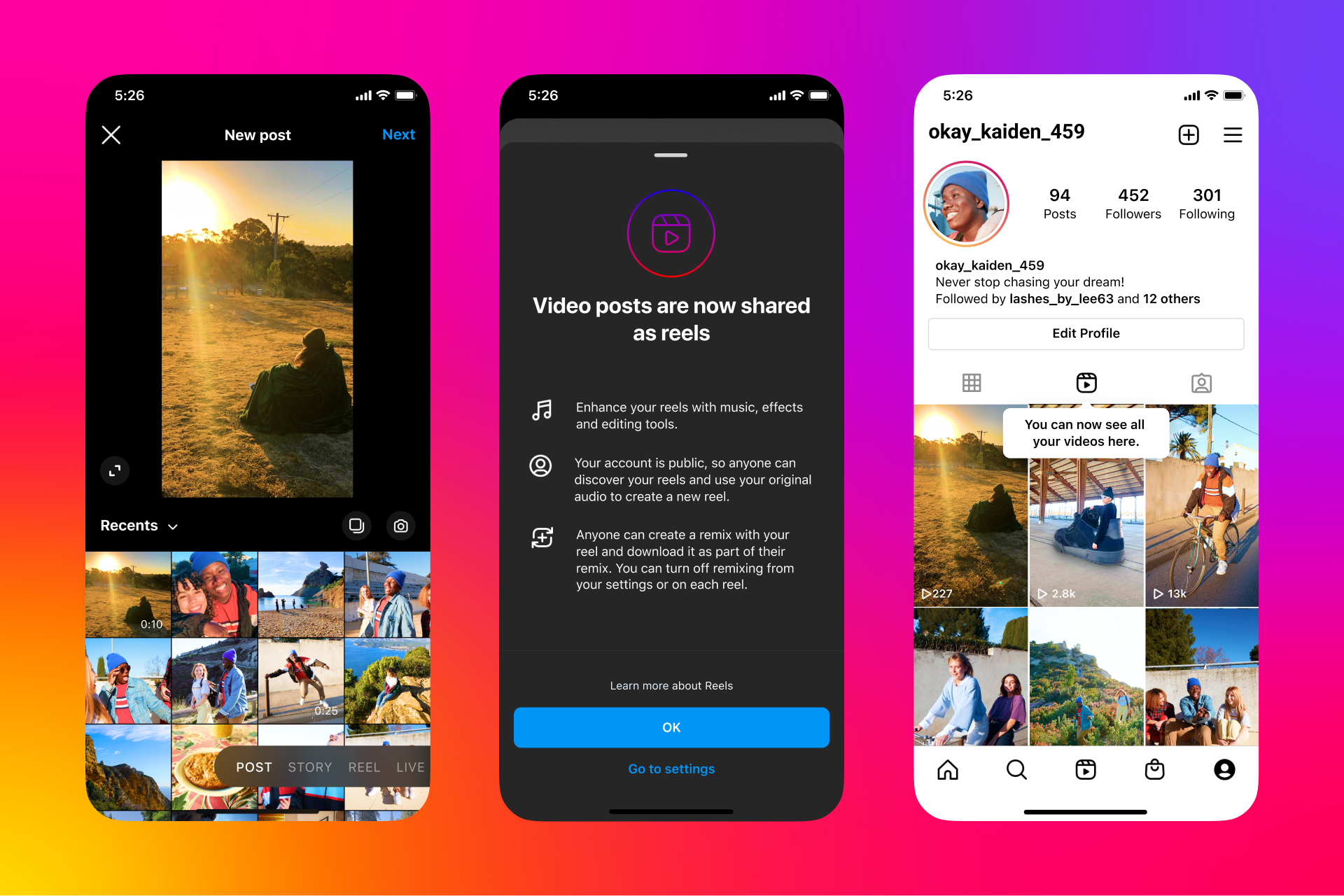 “All videos moving forward on Instagram are going to be Reels” says Head of Instagram