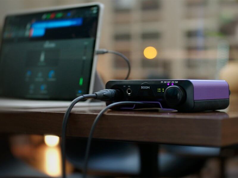 Record high res audio with the Apogee Boom
