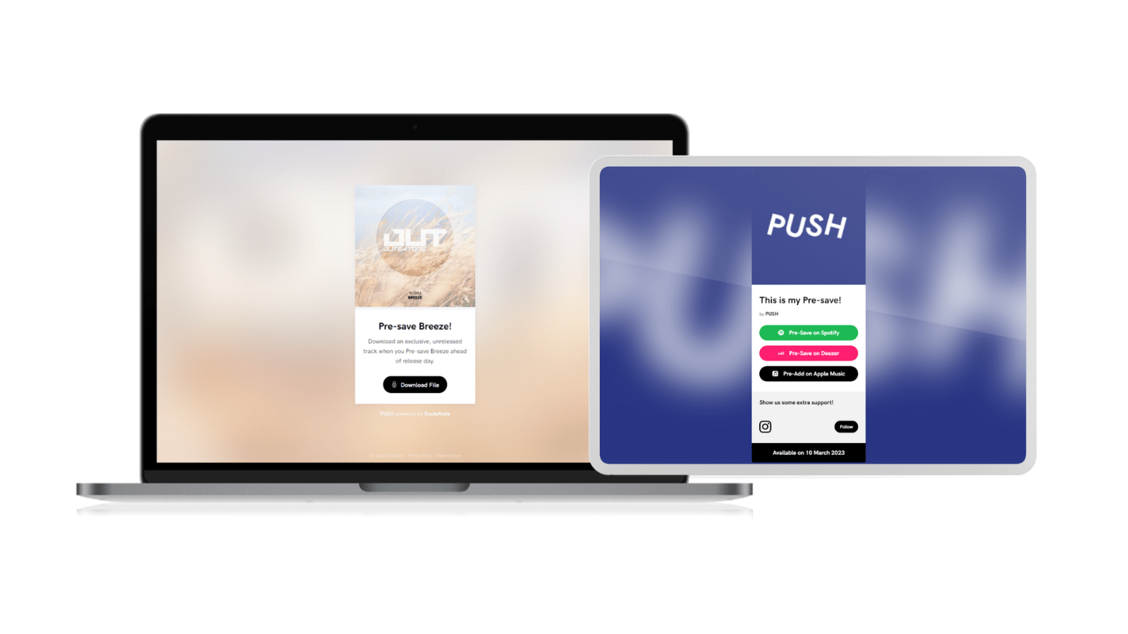 PUSH.fm – Pre-saves: Promote your music ahead of release day for free