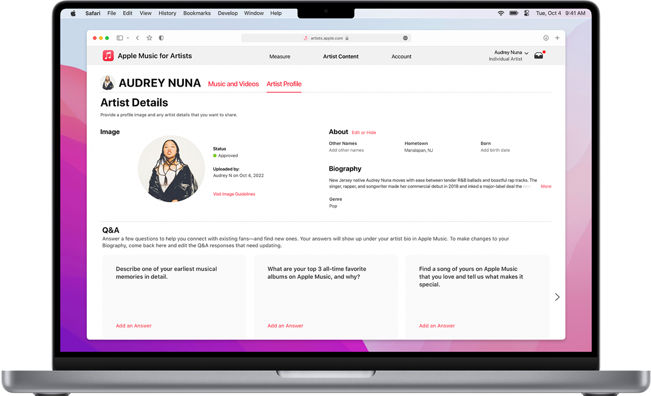 Apple Music for Artists updates – personalize your artist page, connect with fans, upload lyrics, view analytics, expand reach and more