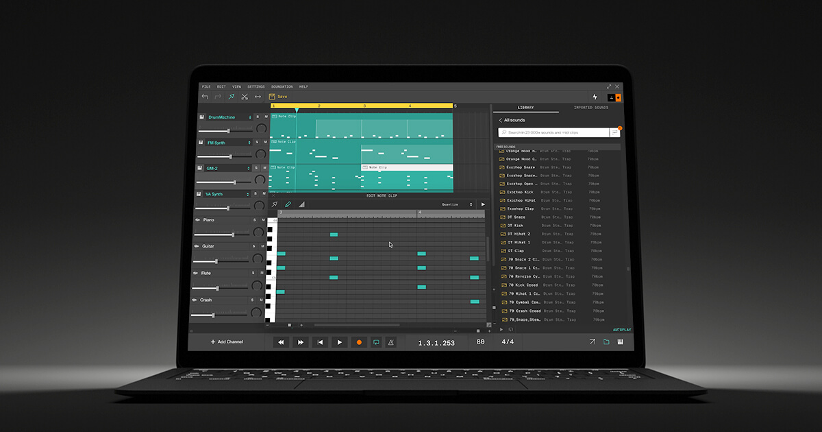 Soundation Beatmaker: create and share your beats together online