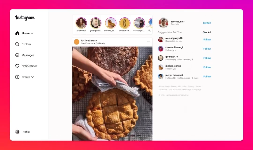 Instagram introduce a redesigned website for a better desktop ...