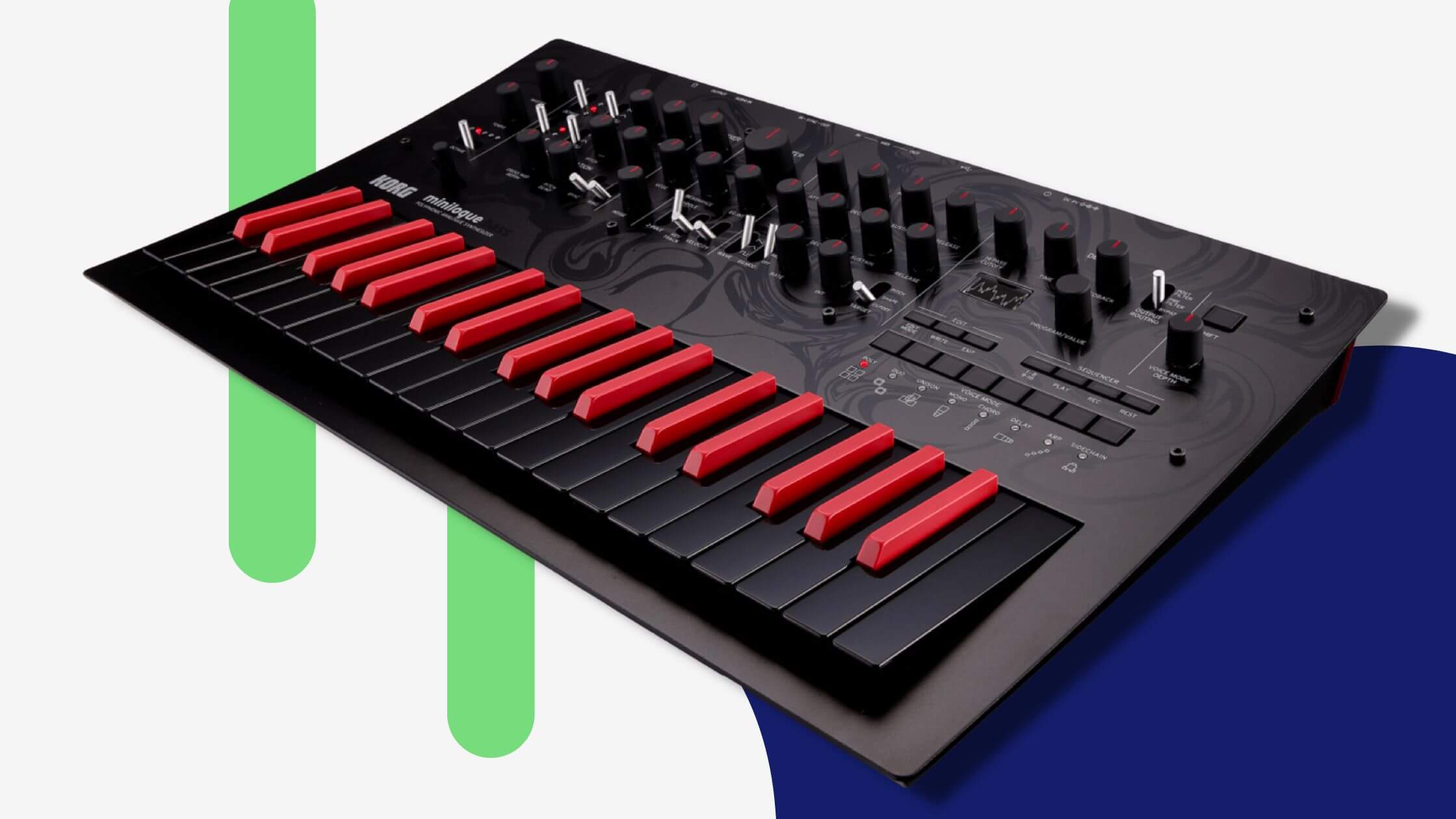 Korg Minilogue Bass is a limited edition Minilogue synth with a new sound bank and look