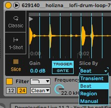 Rhythmic loops with content that sits on the grid tightly and in time with the metronome click slice up nicely with the 