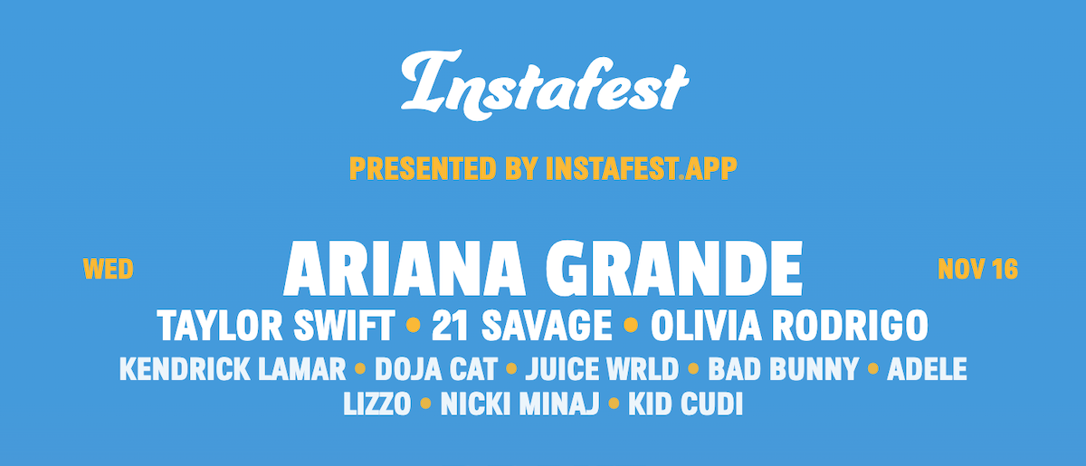 Instafest: How to create your dream festival lineup in seconds
