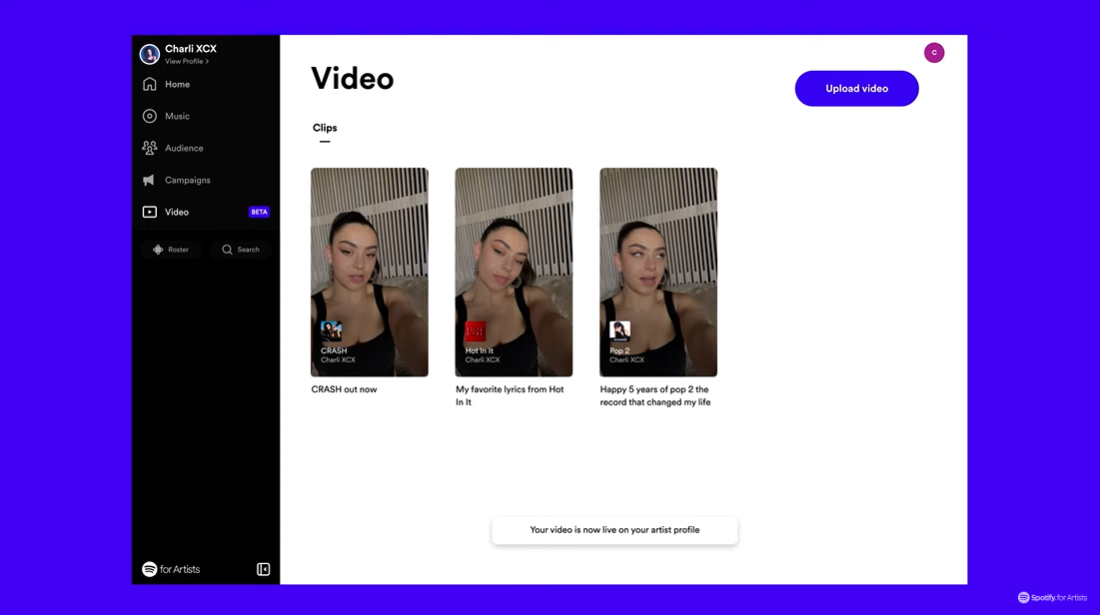 How to upload Spotify Clips - short artist videos on Spotify like TikTok.