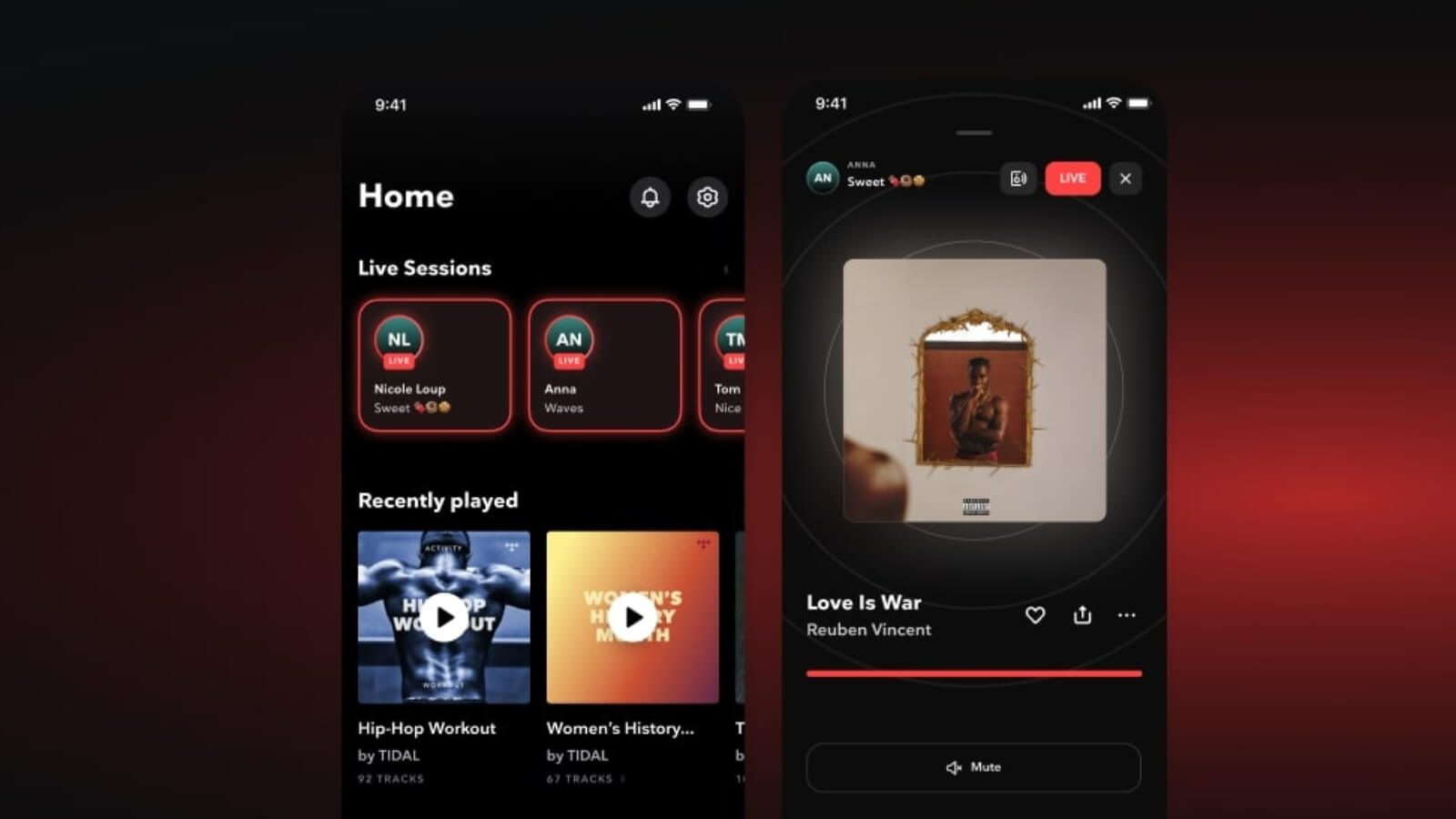 Tidal Live: select your favourite tracks and curate a DJ session for all to enjoy