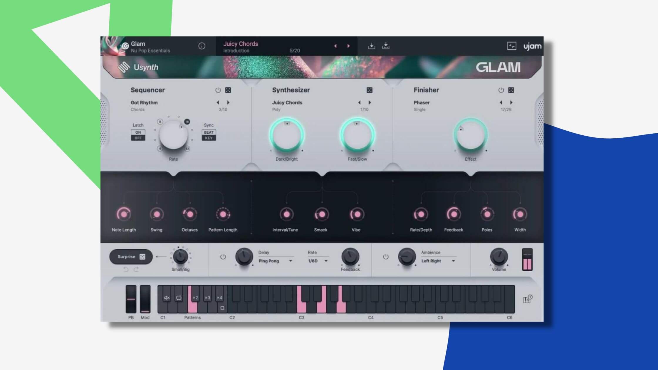 UJAM release Usynth Glam – design pop sounds, arpeggios, and more with ease