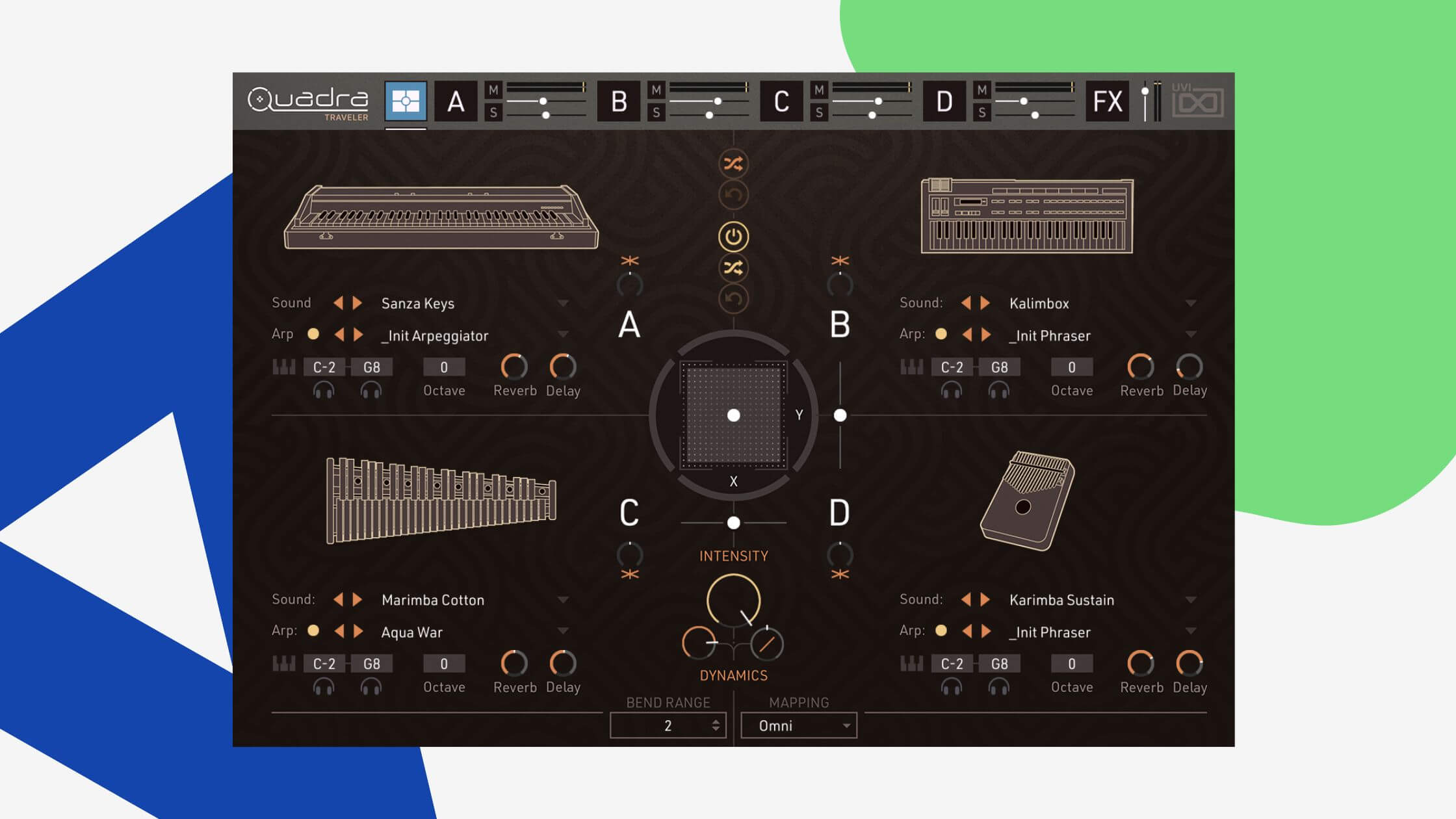 UVI announce Quadra Traveler, a multi-sampled instrument with four voices and expressive features