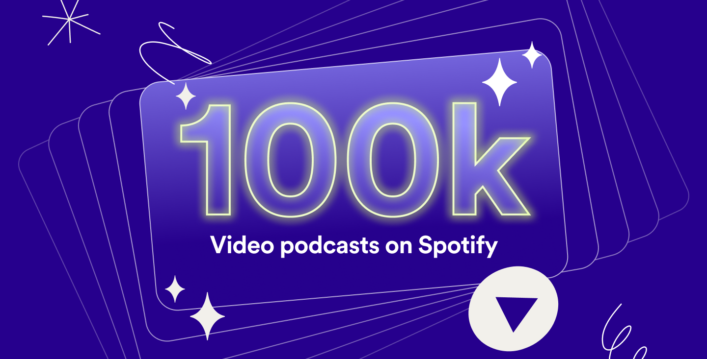 How many podcasts and video podcasts are on Spotify?