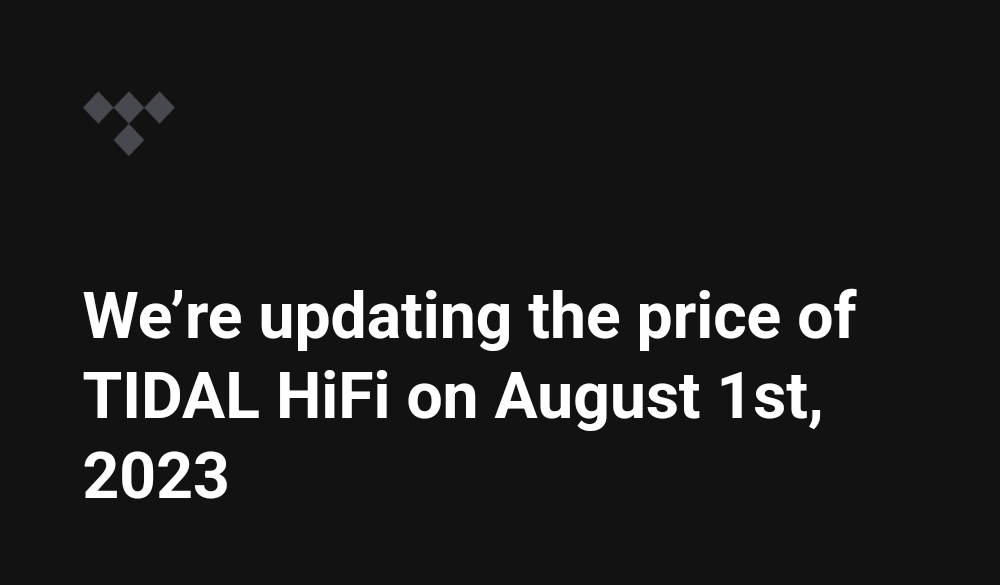 TIDAL HiFi is increasing to $10.99/month
