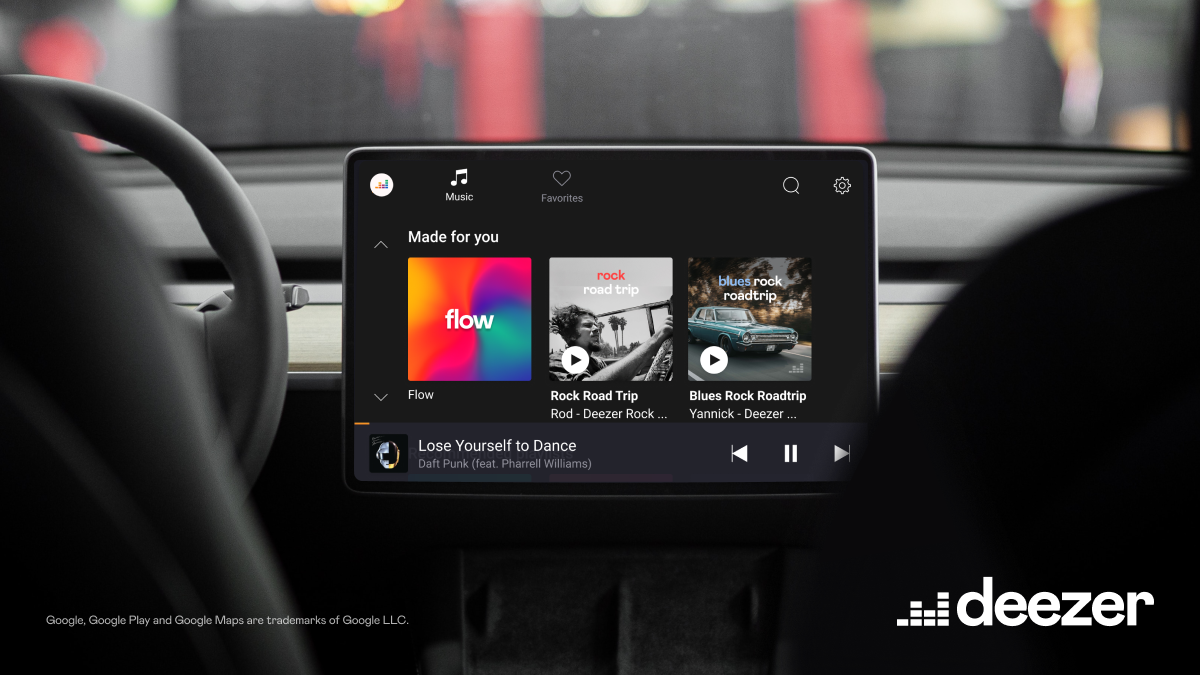Deezer is now available on cars with Google built-in and the Faurecia Aptoide app store