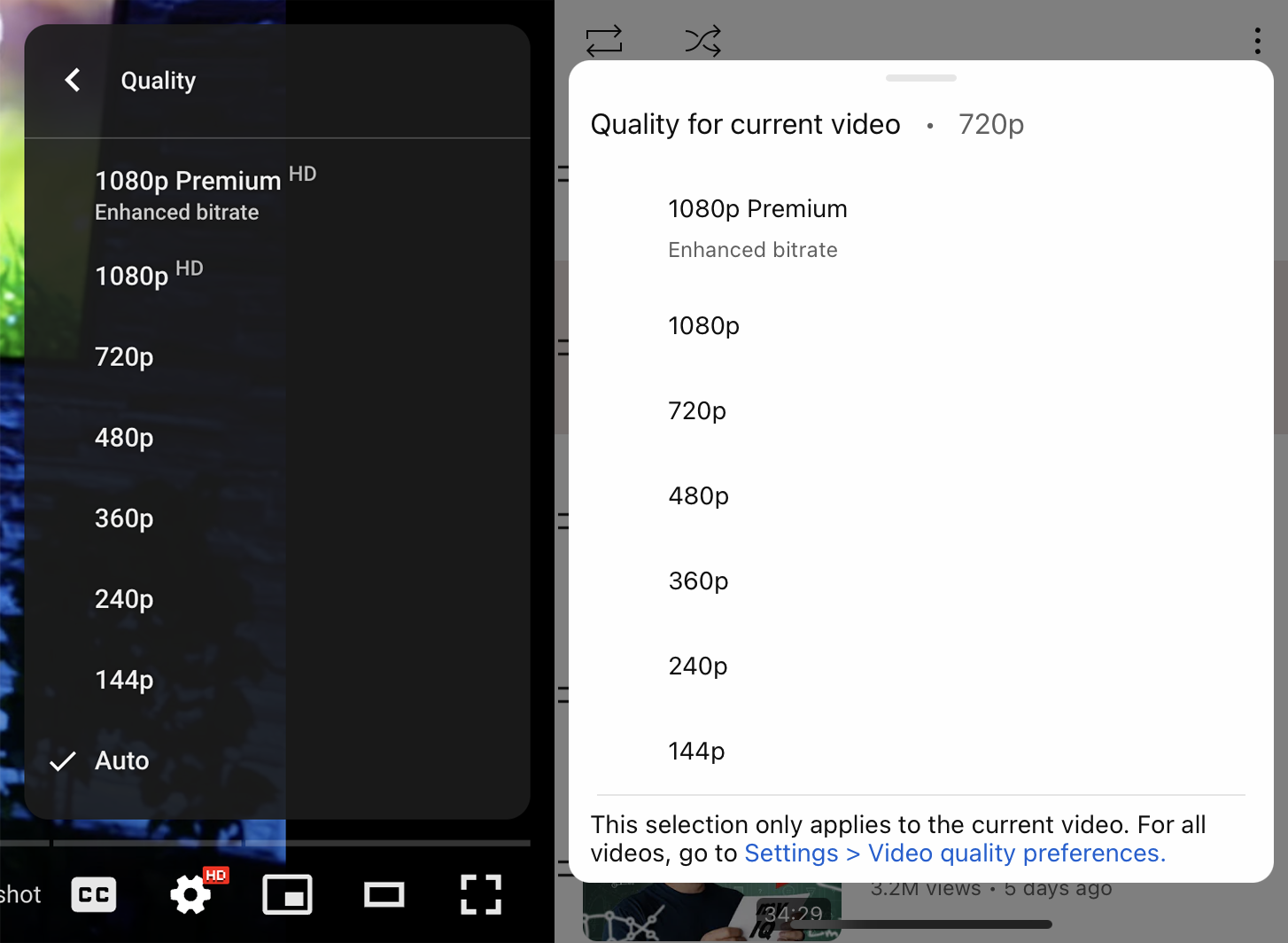 YouTube’s ‘1080p Premium Enhanced bitrate’ option is available on desktop globally
