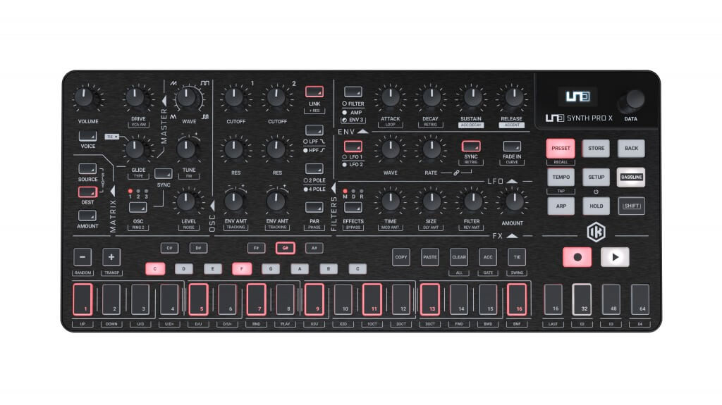 IK Multimedia Uno Synth Pro X packs over 30 intuitive controls into a hardware interface that isn